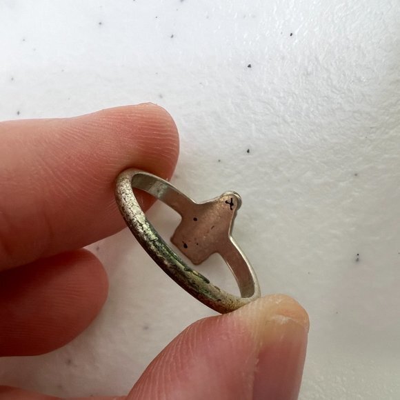 Owl Ring Size 8 Silver Tone Textured Thin Band Minimalist Bird Small - Picture 6 of 9